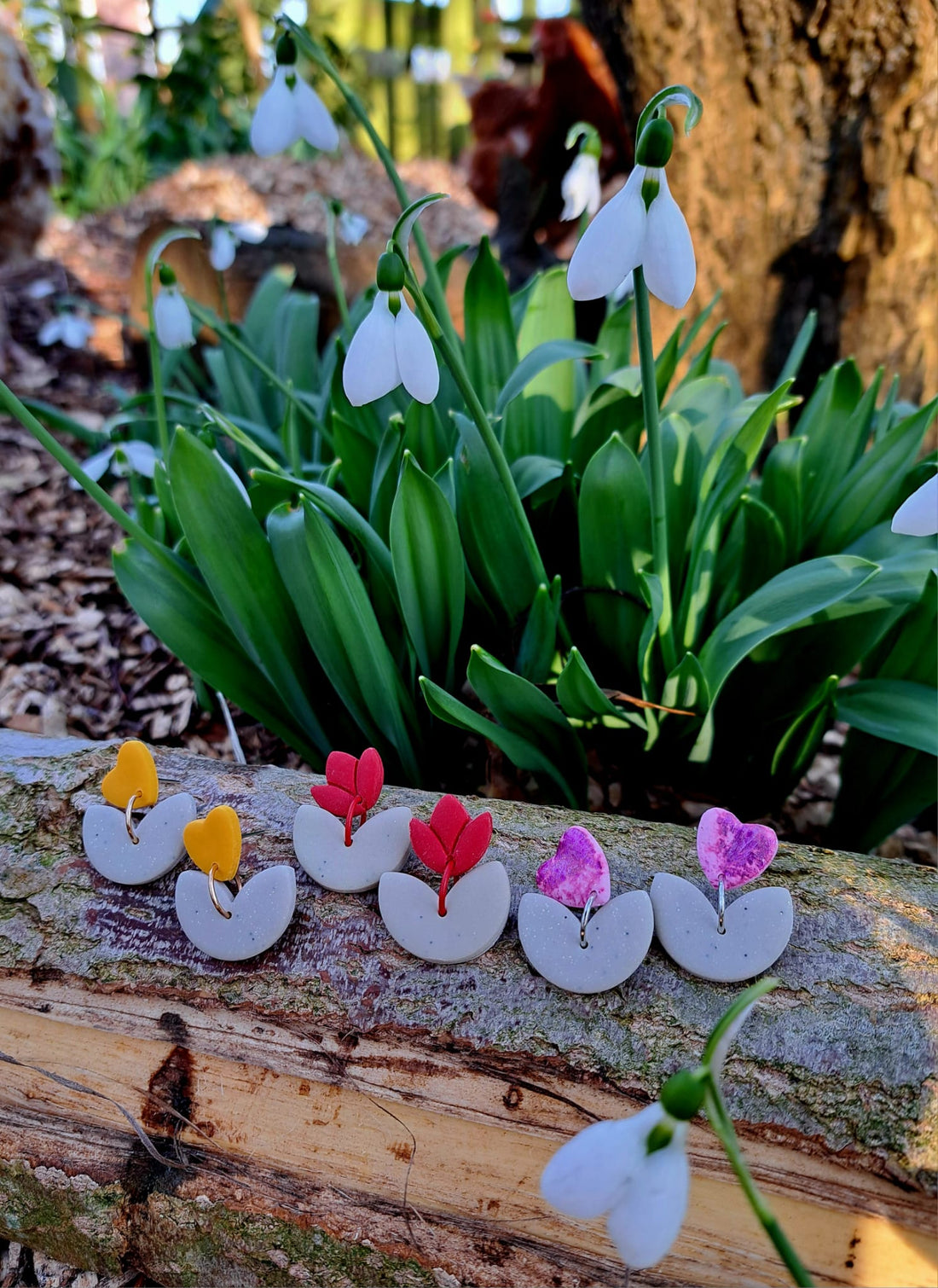 Tulpen oorbellen